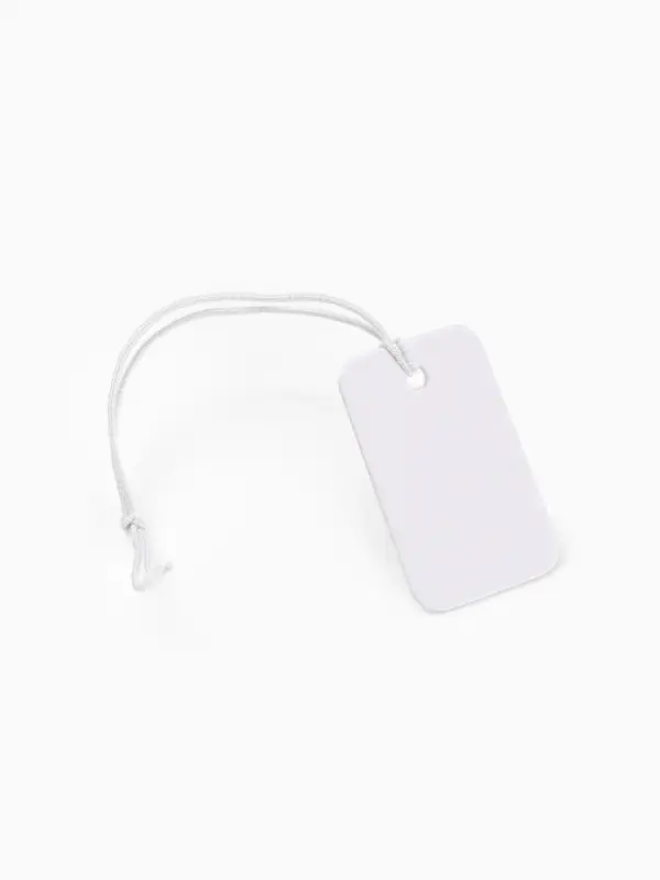 Ценники на верёвке, 100 шт. отверстие 2 мм, 2.5&times;1.5 см, белый