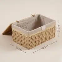 Корзина для хранения SL Home, плетёная, ручной работы, 40&times;30&times;21 см
