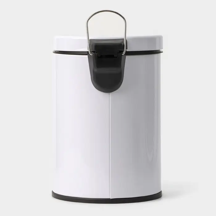 Ведро мусорное с педалью St&ouml;lz, 3 л, нержавеющая сталь, белое
