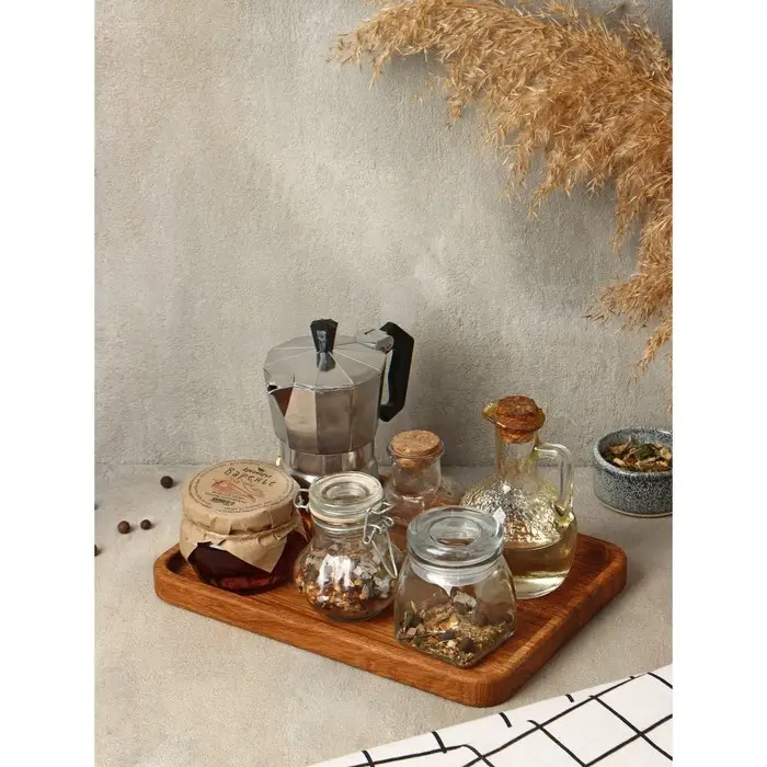 Блюдо - поднос деревянный для сервировки и подачи Adelica &laquo;Арно&raquo;, 25&times;18&times;1.7 см, дуб