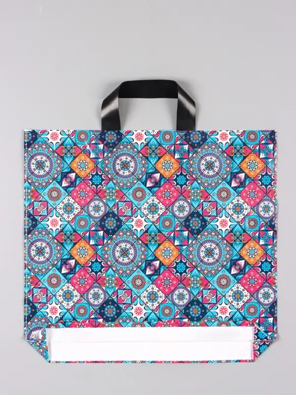 Пакет &laquo;Калейдоскоп&raquo;, полиэтиленовый с петлевой ручкой, 38&times;34 + 3 см, 70 мкм