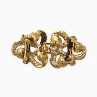 Зажим для кардигана "Ажур", узел, цвет белый в чернёном золоте Зажим для кардигана "Ажур", узел, цвет белый в чернёном золоте