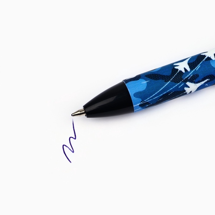 Ручка шариковая, синяя паста, 0.7 мм, автоматическая, в конверте «23 февраля» Ручка шариковая, синяя паста, 0.7 мм, автоматическая, в конверте «23 февраля»