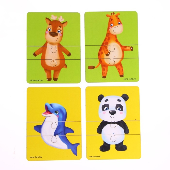 Пазлы «Весёлые зверята» Пазлы «Весёлые зверята»