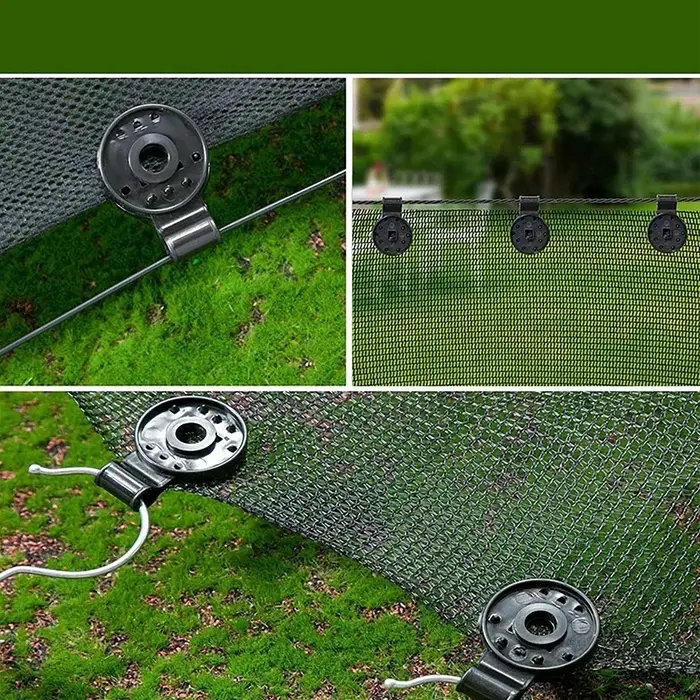 Клипса садовая &laquo;Люверс&raquo;, для крепления затеняющей сетки, пластиковая, чёрная