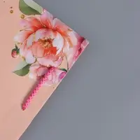 Пакет подарочный ламинированный "Цветы" 18 х 22,3 х 10 см