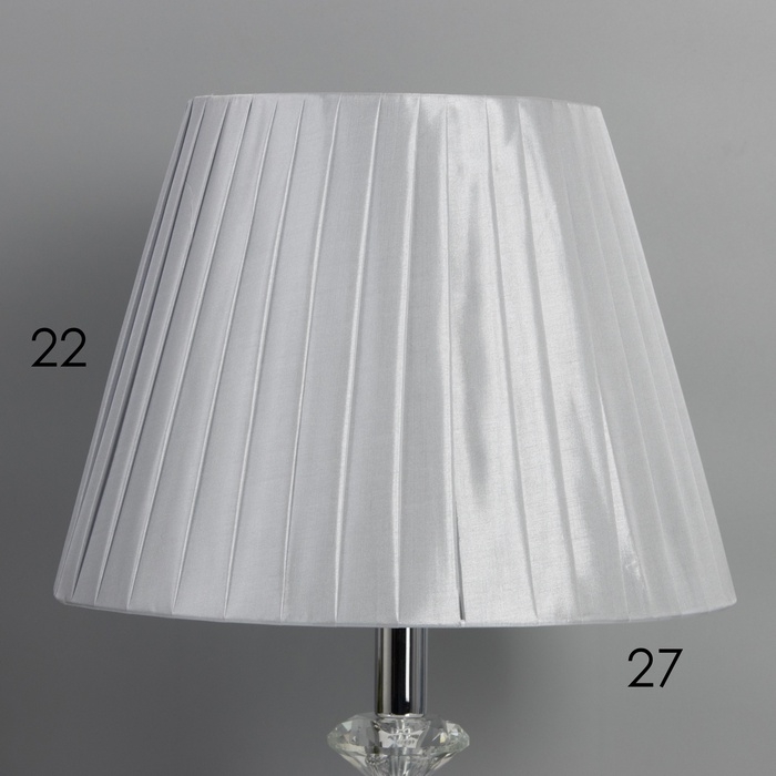 Лампа настольная Лампа настольная "Антураж" 1х40Вт Е27+ LED подсветка 3Вт хром 28х28х46см