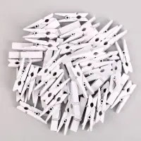 Прищепки для декора, набор 50 шт., белые &mdash; 3.5 см