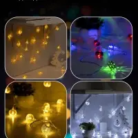 Гирлянда &laquo;Нить&raquo; 4 м с насадками &laquo;Новогодняя сказка&raquo;, IP20, прозрачная нить, 20 LED, свечение мульти, 8 режимов, 220 В