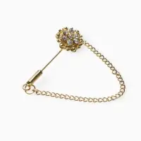 Булавка &laquo;Цветочек&raquo;, 5 см, белая в золоте