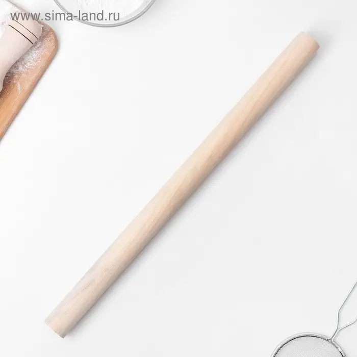 Скалка деревянная Доляна, 39.5 см, прямая