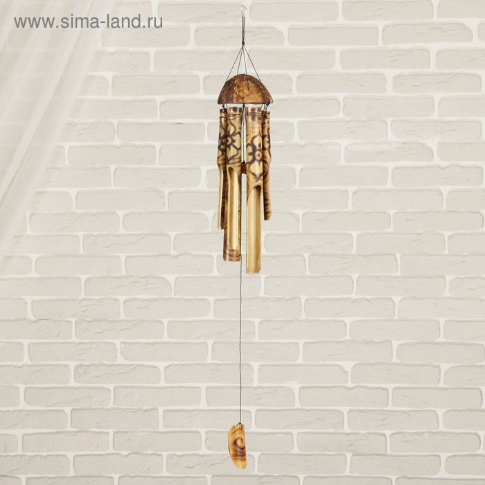 Музыка ветра Музыка ветра "Кокос цветы" бамбук 30х10х10 см