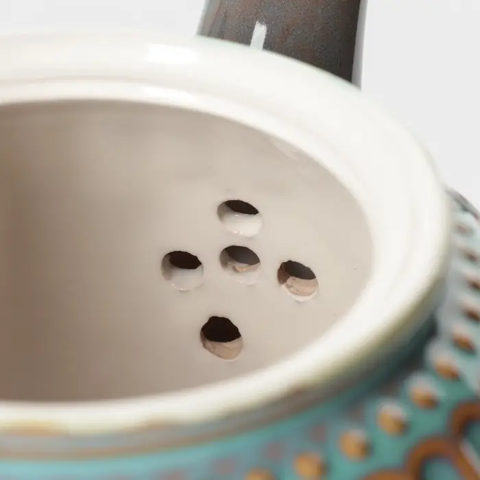 Заварочный чайник Доляна &laquo;Винтаж&raquo;, 1.1 л, керамика, бирюзовый