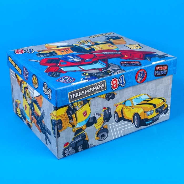 Подарочная коробка с крышкой, складная, 31х25.5х16 см, Трансформеры Подарочная коробка с крышкой, складная, 31х25.5х16 см, Трансформеры