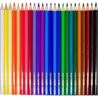 Карандаши цветные RED LION 3554, 24цв\уп, картон.упак. с подвесом