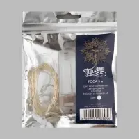 Гирлянда &laquo;Нить&raquo; 5 м, роса, IP20, серебристая нить, 50 LED, 2 режима, от батареек AAх3, свечение белое