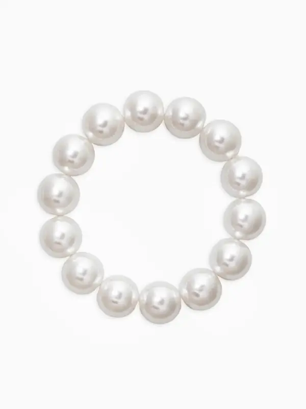 Браслеты из бусин &laquo;Жемчужный облик&raquo;, набор 7 шт. бусины №6.8.10.14, белый