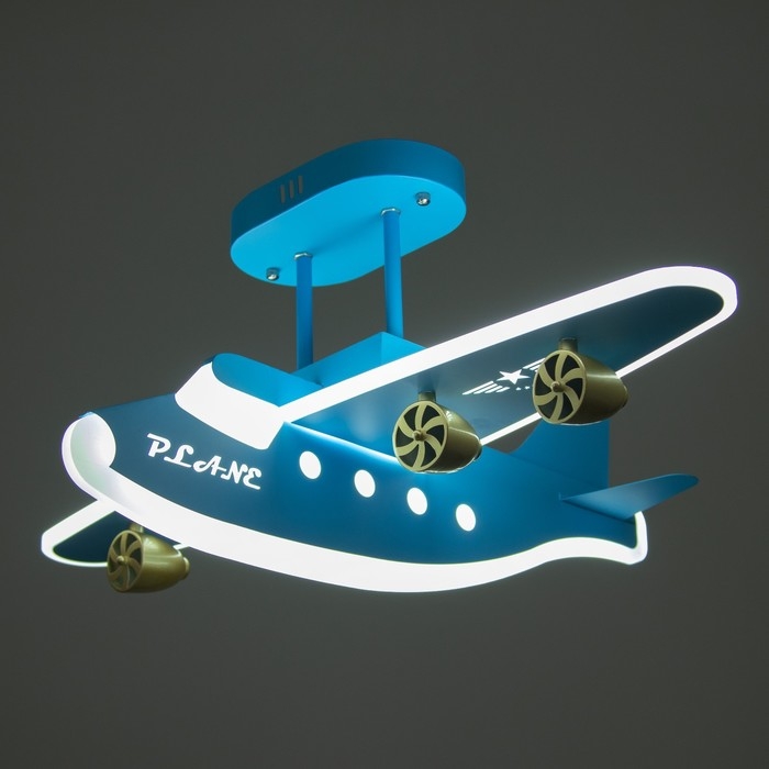 Люстра Люстра "Самолет" LED 128Вт 3000-6000К синий 71х61х32 см