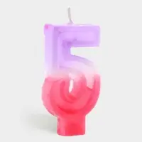 Свеча цифра для торта &laquo;5&raquo;, 8&times;3.75&times;1 см