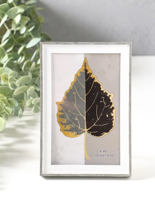 Фоторамка пластик 10х15 см "Современная классика" серый и белый 16х10,8х1,5 см