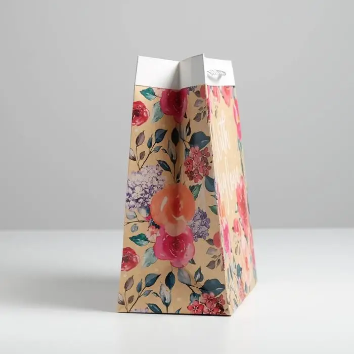 Пакет подарочный крафтовый, упаковка, &laquo;With big love&raquo;, 23 х 27 х 12 см