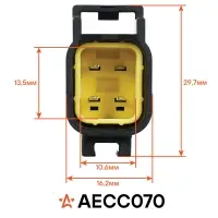 Разъём 4 pin с проводами для датчика кислорода Mitsubishi Lancer, Outlander, ASX