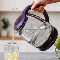 Чайник электрический стеклянный с подсветкой КТ-640 - 1.7 л