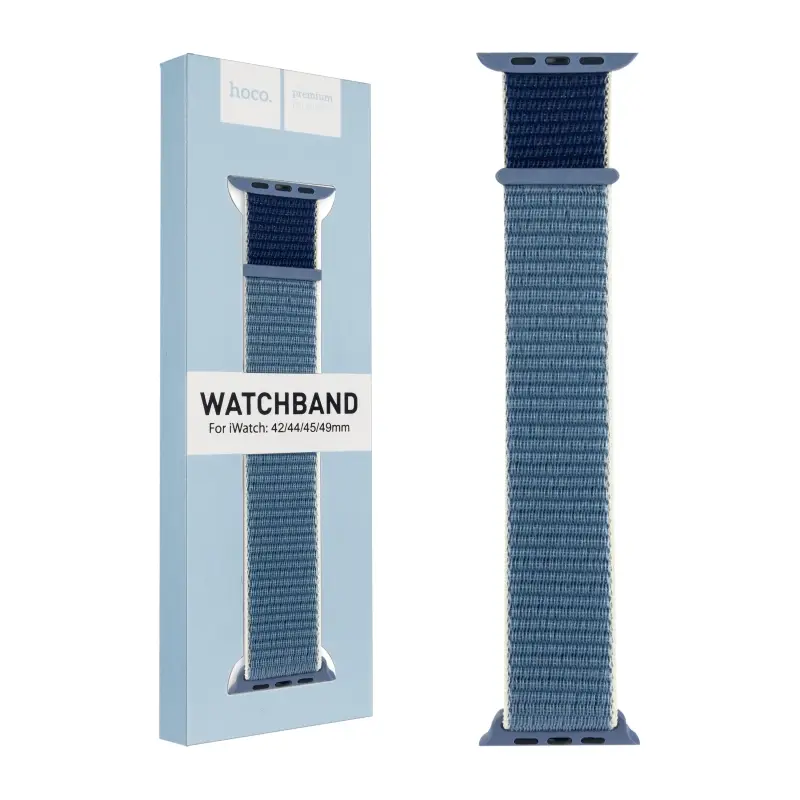 Ремешок для Apl watch 42/44/45mm Watchband WA02 nylon strap ice blue HOCO