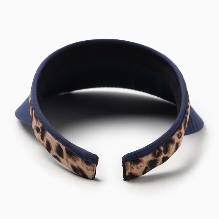 Козырёк женский MINAKU "Leopard" цвет тёмно-синий, р-р  56-58