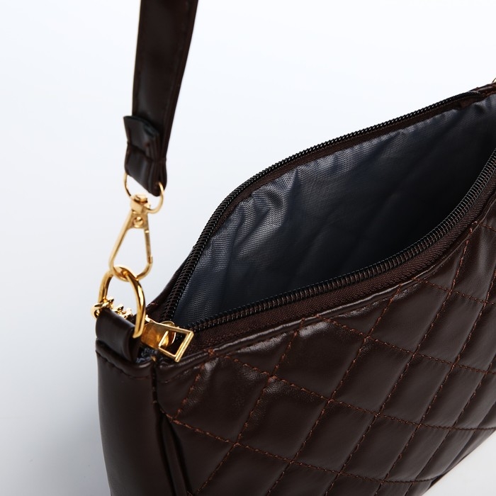 Сумка багет на молнии, цвет коричневый Сумка багет на молнии, цвет коричневый