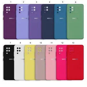 Чехол для Samsung A12 Silicone Cover (с лого)