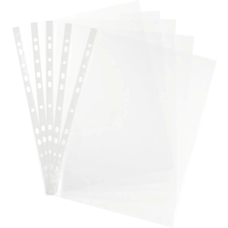 Файл-вкладыш А4 30 мкм&nbsp; Выбор есть,&nbsp;гладкие с перф, 100шт/уп