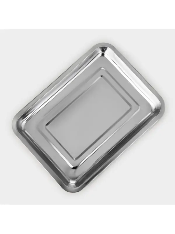 Противень, 36&times;27&times;4 см, нержавеющая сталь, хромированный