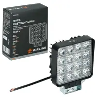 Фара светодиод. квадратная, 16LED, дальний свет, 48Вт, 112x112x47мм, 12/24В, PRO