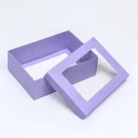 Коробка подарочная складная, упаковка, &laquo;Лавандовая&raquo;, с окном 21&times;15&times;7 см