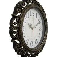 Часы настенные интерьерные &laquo;Хостон&raquo;, бесшумные, плавный ход, d=40.5 см, циферблат d=26 см, от батарейки 1&times;АА