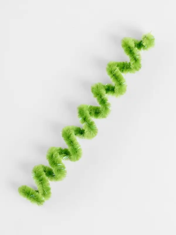 Синельная проволока, набор 50 шт., зелёная с люрексом, 30 см