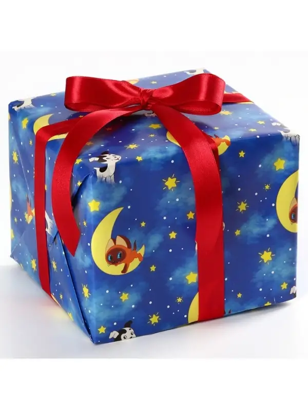 Упаковочная бумага, 70&times;100 см, Котёнок по имени Гав