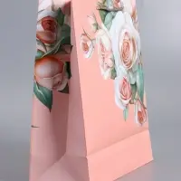 Пакет подарочный ламинированный "Цветочное признание" 26 х 12 х 32 см