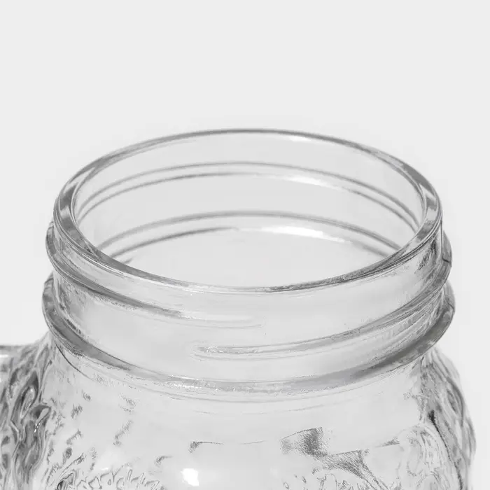 Кружка с крышкой и трубочкой &laquo;Сова&raquo;, 470 мл, 10&times;11.5&times;12.5 см, стекло, МИКС