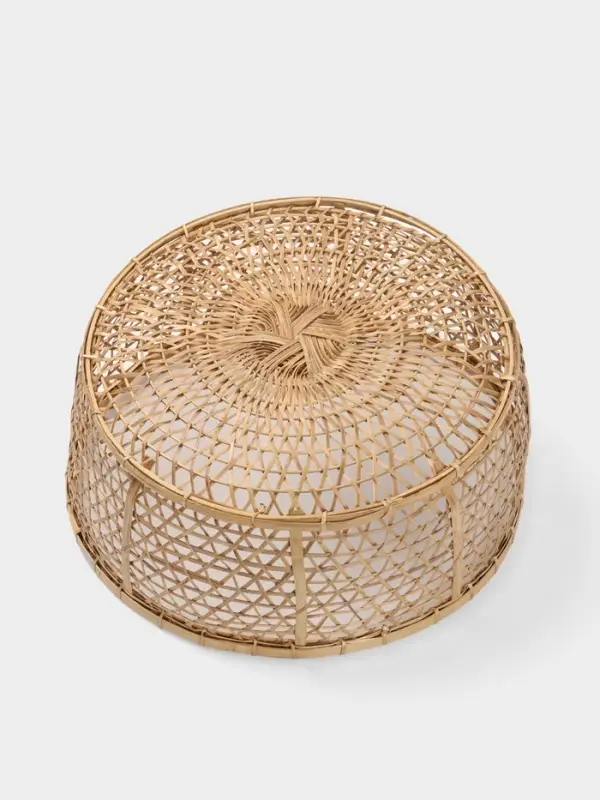 Корзина плетёная &laquo;Клоус&raquo;, 40&times;40&times;16 см, бамбук, светлая