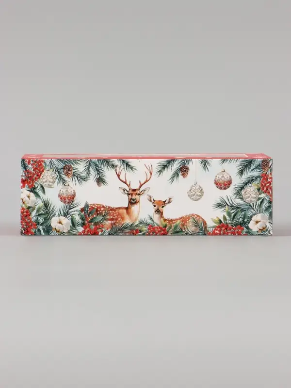 Коробочка для макарун новогодняя &laquo;С Новым годом!&raquo;, 18&times;5.5&times;5.5 см