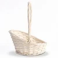 Корзина плетёная 25&times;25&times;5&times;13.5&times;30 см, ива, белая