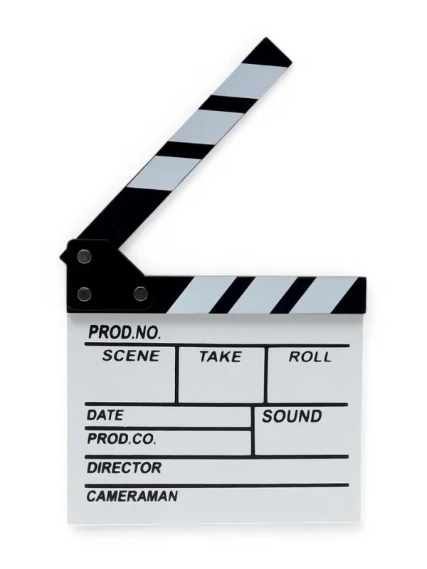 Кинохлопушка режиссёра, белая, 20&times;20 см