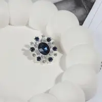 Пуговица декоративная, 22&times;20 мм, синяя