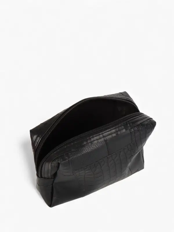 Косметичка дор Одноцвет, 16*5*10, отдел на молнии, черный