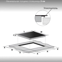 Индукционная варочная поверхность HHI 6741 BG