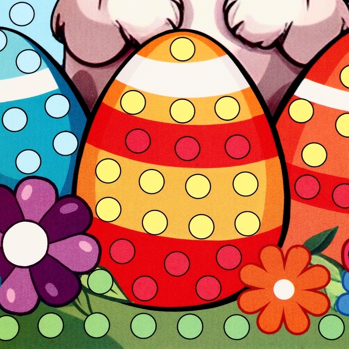 Аппликация жемчужными полубусинами &laquo;Пасха: зайка&raquo;