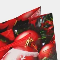 Пакет подарочный новогодний ламинированный &laquo;Ёлочные игрушки&raquo;, MS 18 х 23 х 8 см