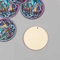 Декор для творчества дерево "Две совы в ночном лесу" 4,6х4,6х0,3 см Декор для творчества дерево "Две совы в ночном лесу" 4,6х4,6х0,3 см